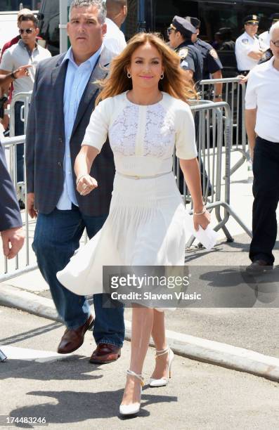 Jennifer Lopez attends Viva Movil By Jennifer Lopez Flagship Store Opening at Viva Movil on July 26, 2013 in New York City.
