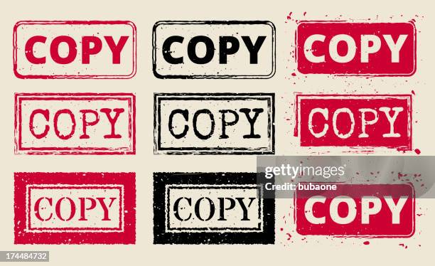 copy vector rubber stamp collections - copying documents stock illustrations