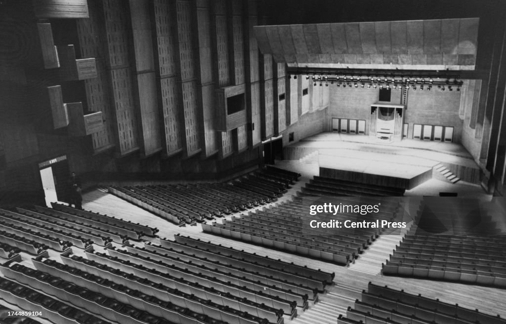 The view from the back of the auditorium, showing the retractable ...