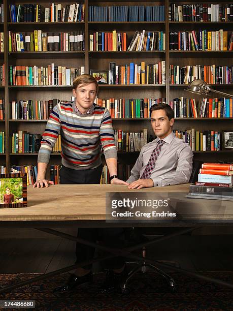 Gay rights advocates Chris Hughes and Sean Eldridge are photographed for the April 11 issue of the Advocate Magazine in New York City.