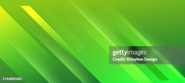 stockillustraties, clipart, cartoons en iconen met abstract green technology geometric background with geometric square, circle, stripes line and shadow. modern futuristic background - groene acthergrond