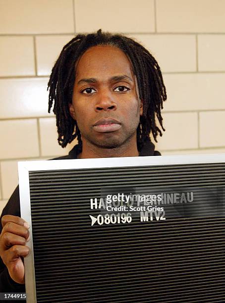 Actor Harold Perrineau of "Oz" attends a special taping of MTV2's "Breaking the Law" at the Bronx House of Detention January 24, 2003 in New York...