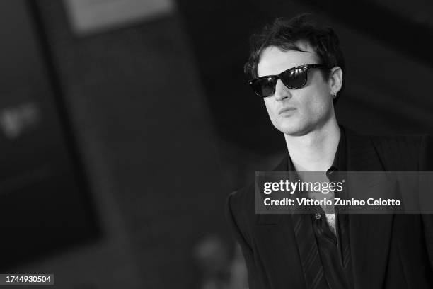 Tom Sturridge attends a red carpet for the movie "Widow Clicquot" during the 18th Rome Film Festival at Auditorium Parco Della Musica on October 19,...