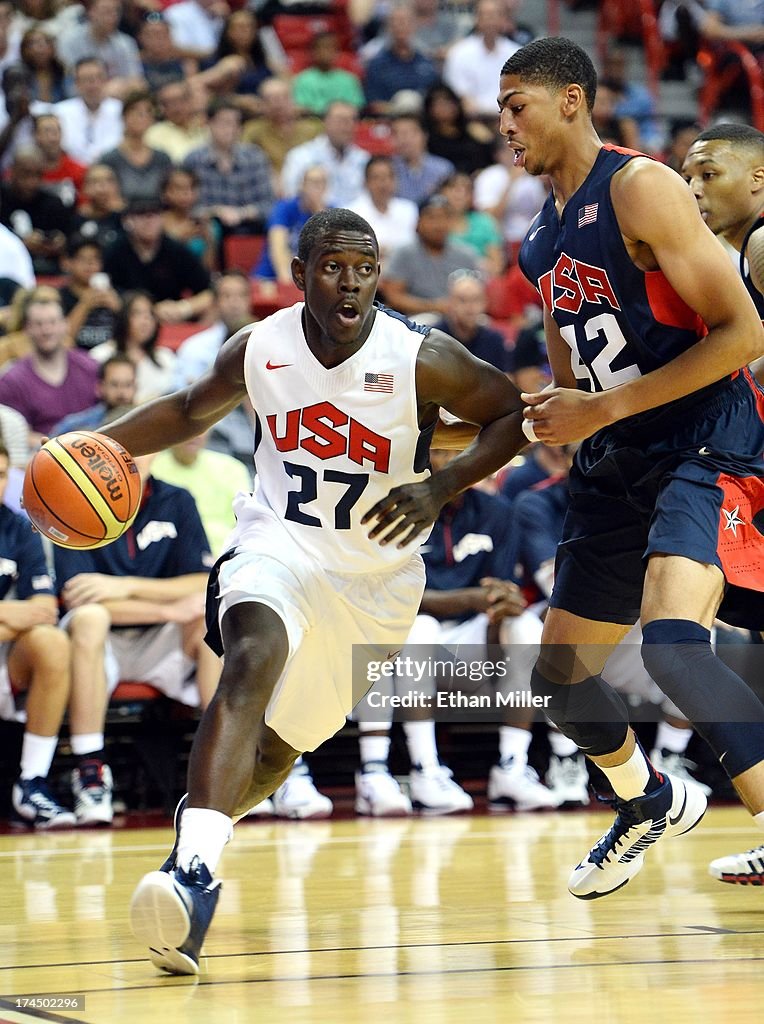 USA Basketball Men's National Team Blue And White Game