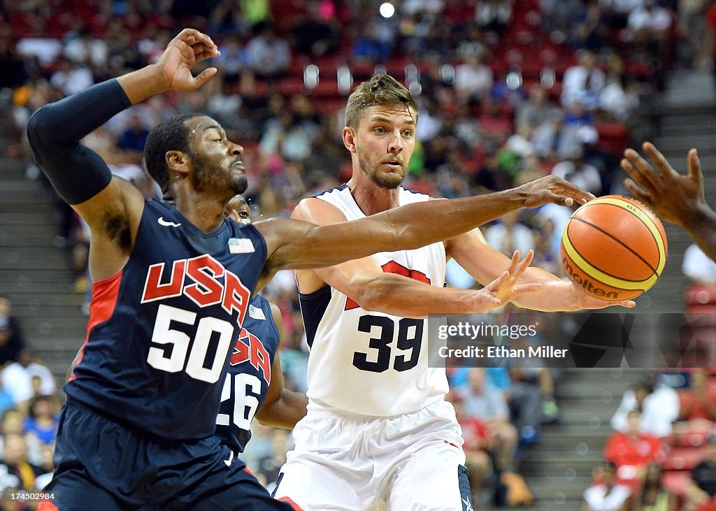 USA Basketball Men's National Team Blue And White Game