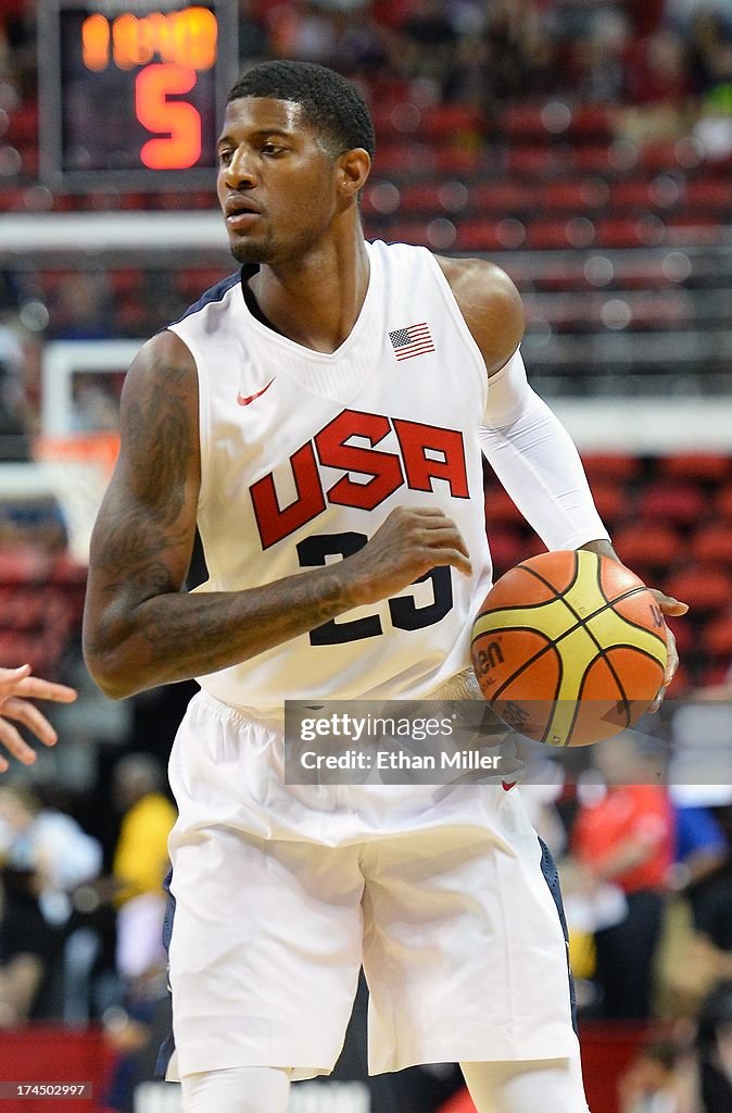 USA Basketball Men's National Team Blue And White Game