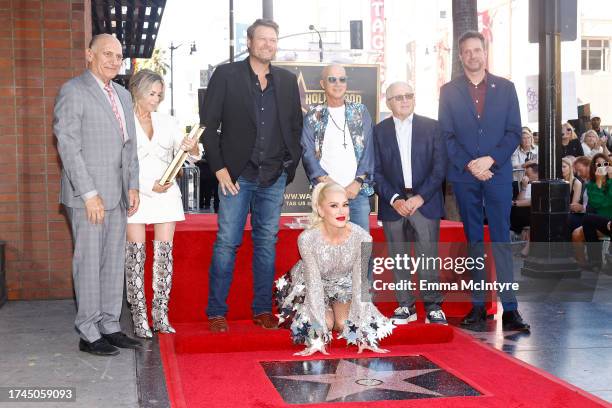 President and CEO for Hollywood Chamber Steve Nissen, Ellen K, Blake Shelton, Gwen Stefani, Jimmy Iovine, Irving Azoff and Hollywood Chamber of...