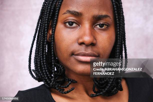 portrait of afro woman with braids faux locs. - personal appearance stock pictures, royalty-free photos & images