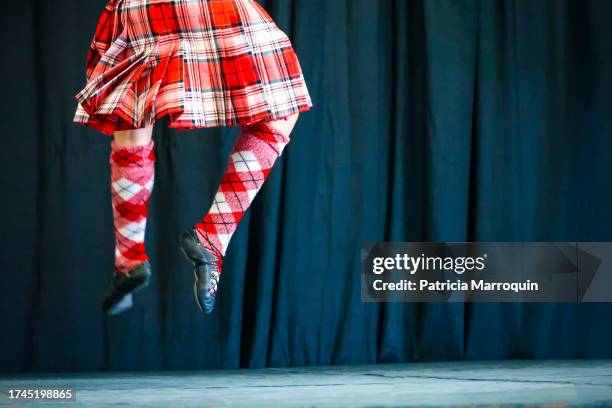 highland dancer - red skirt stock pictures, royalty-free photos & images