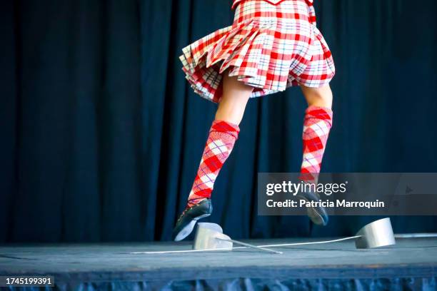 highland dancer - red skirt stock pictures, royalty-free photos & images