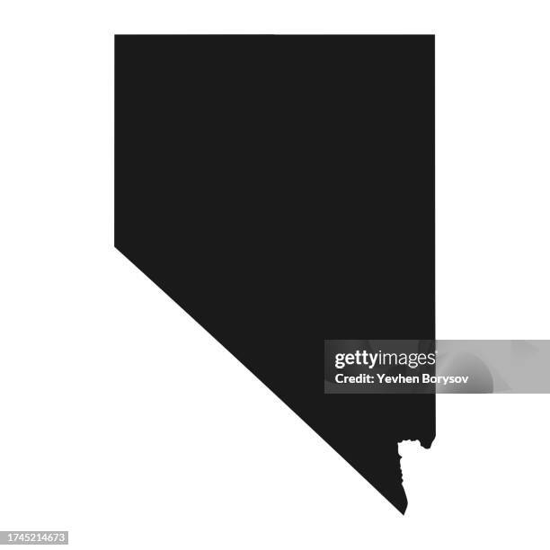 nevada state map with detailed borders - file nevada population map.png stock pictures, royalty-free photos & images