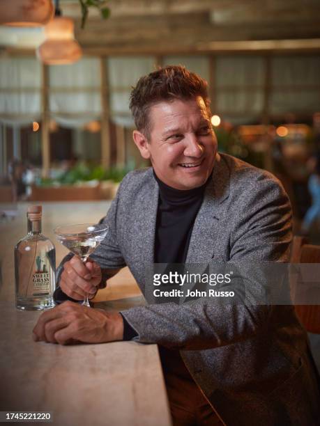 Actor Jeremy Renner is photographed for Cigar & Spirits magazine on August 22, 2023 in Los Angeles, California. PUBLISHED IMAGE.