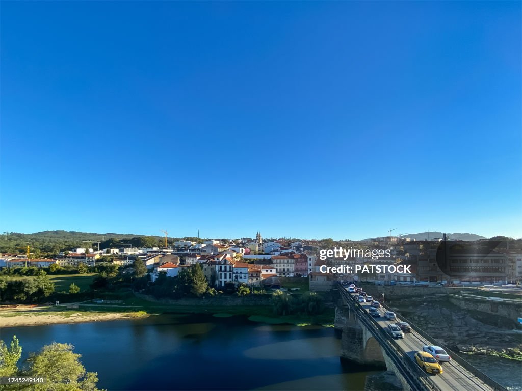 Cars crossing the bridge