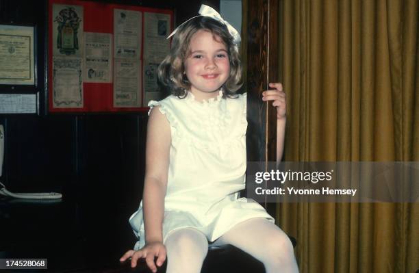 Star Drew Barrymore poses for a photograph June 8, 1982 in New York City.