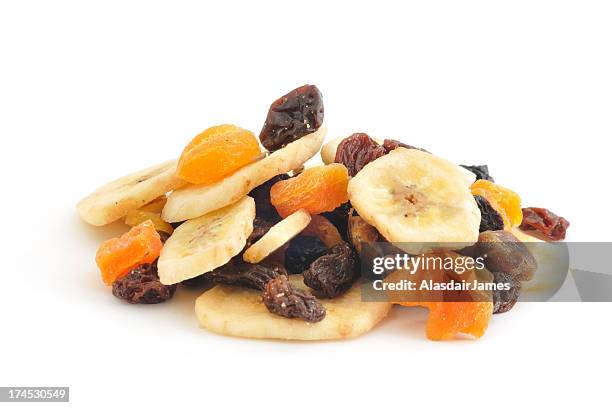 dried fruit pile - dried food stock pictures, royalty-free photos & images