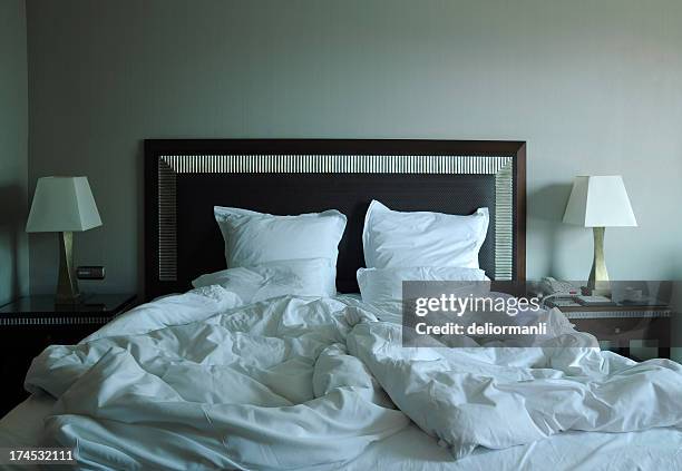 holiday room at morning - headboard stock pictures, royalty-free photos & images