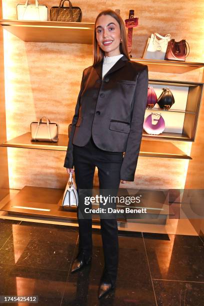 Heloise Agostinelli attends the launch of the FENDI Winter 2023-2024 collection curated with Stefano Pilati on October 25, 2023 in London, England.