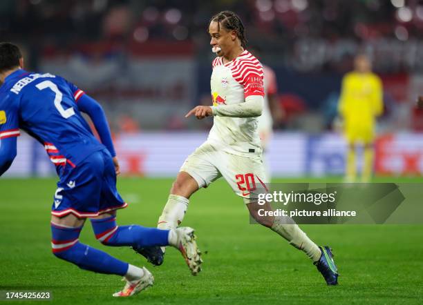 October 2023, Saxony, Leipzig: Soccer: Champions League, Group Stage, Group G, Matchday 3: RB Leipzig - Red Star Belgrade at the Red Bull Arena....