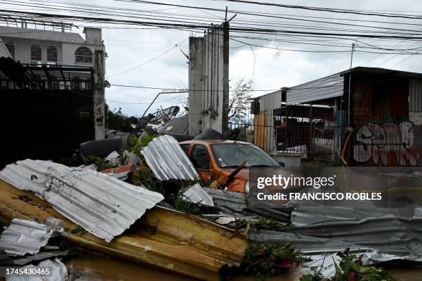 View of the damage caused after the passage of Hurricane Otis in Acapulco, Guerrero State, Mexico, on October 25, 2023. Mexican authorities rushed to...