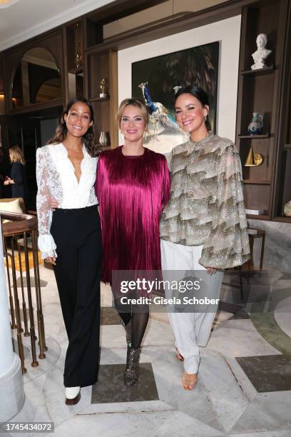 Rabea Schif, Laura Osswald, Janina Uhse, Ralf Wintergerst during the Rosewood Munich grand opening on October 25, 2023 in Munich, Germany.