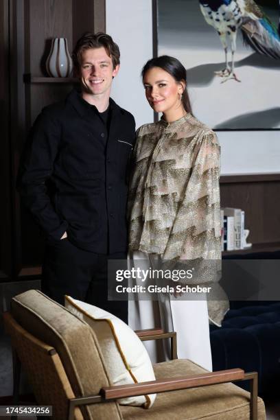 Jannis Niewöhner, Janina Uhse during the Rosewood Munich grand opening on October 25, 2023 in Munich, Germany.