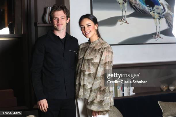 Jannis Niewöhner, Janina Uhse during the Rosewood Munich grand opening on October 25, 2023 in Munich, Germany.