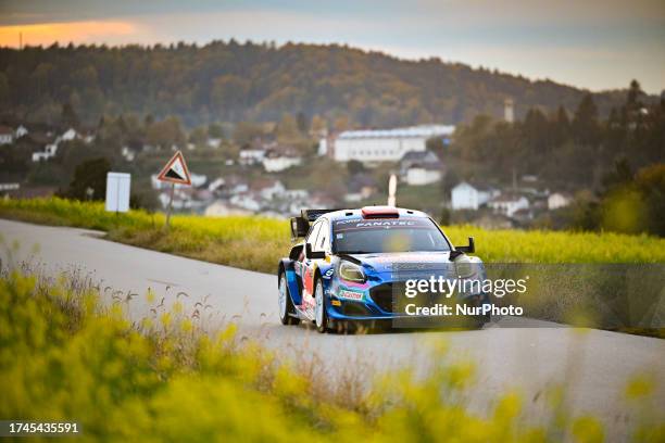 The Driver Pierre-Louis Loubet And Veillas Benjamin M-Sport Ford Wrt, Ford Puma Rally1 Hybrid,Fia World Rally Championship WRC Central European...
