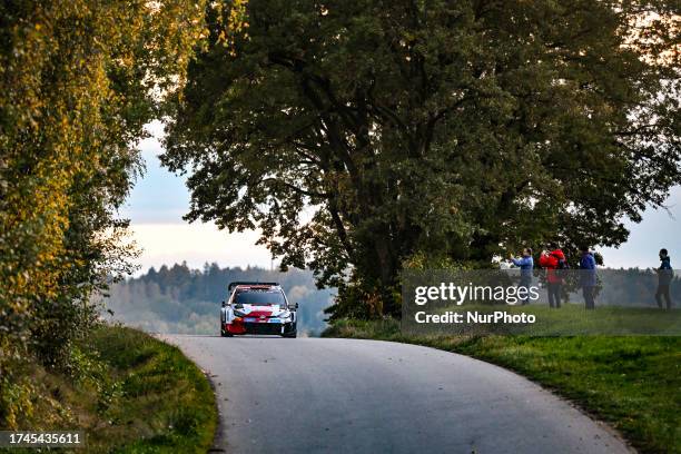 The Driver Sebastien Ogier and Vincent Landais Of Team Toyota Gazoo Racing Wrt,Toyota Gr Yaris Rally1 Hybrid,During,Fia World Rally Championship WRC...