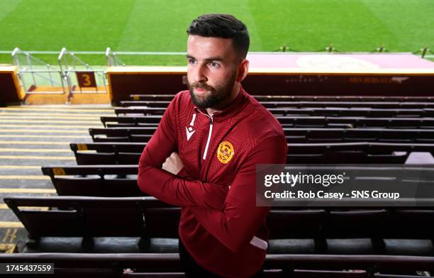 Motherwell's Liam Kelly during a Motherwell Press Conference at Fir Park, on October 26 in Motherwell, Scotland.