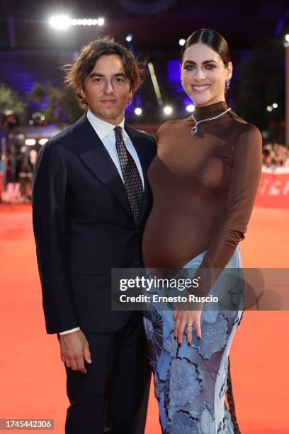 Paolo Carullo and Miriam Leone attend a red carpet for the movie "Diabolik Chi Sei?" during the 18th Rome Film Festival at Auditorium Parco Della...