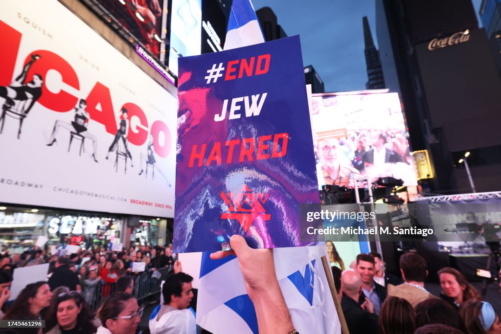Activists Rally In New York's Times Square For Release Of Israels Held By Hamas