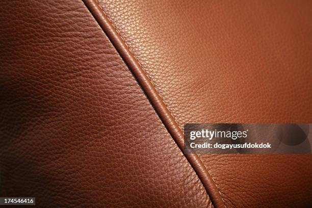 a brown leather texture background - leather bildbanksfoton och bilder