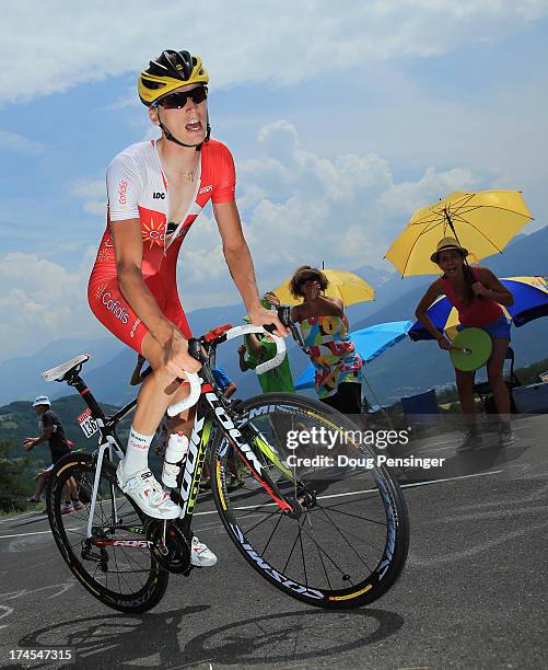 Guillaume Levarlet of France riding for Cofidis-Credit Solutions competes during stage seventeen of the 2013 Tour de France, a 32KM Individual Time...