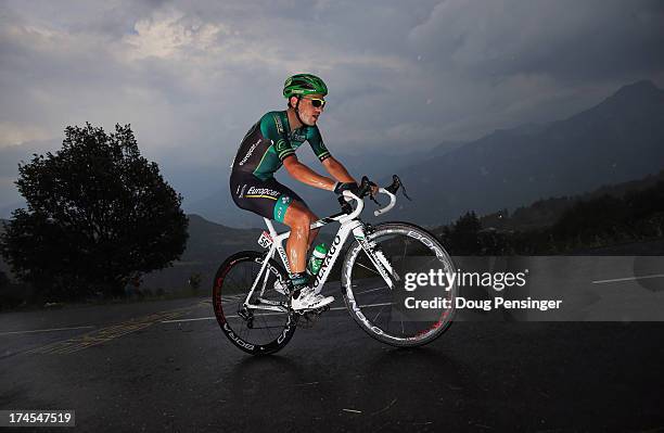 Davide Malacarne of Italy riding for Europcar competes during stage seventeen of the 2013 Tour de France, a 32KM Individual Time Trial from Embrun to...