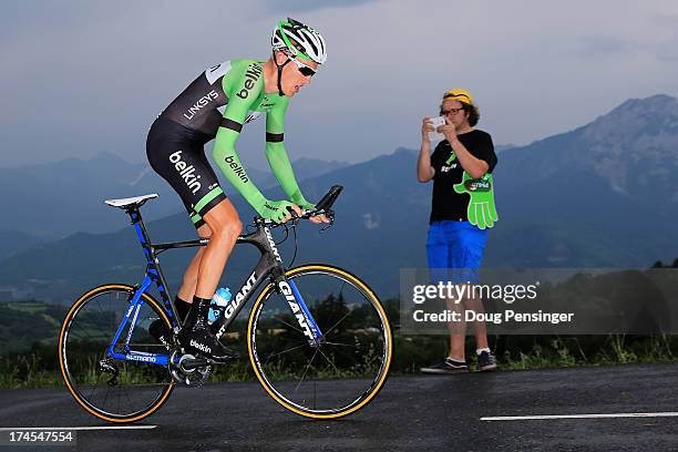 Robert Gesink of the Netherlands riding for Belkin cometes during stage seventeen of the 2013 Tour de France, a 32KM Individual Time Trial from...