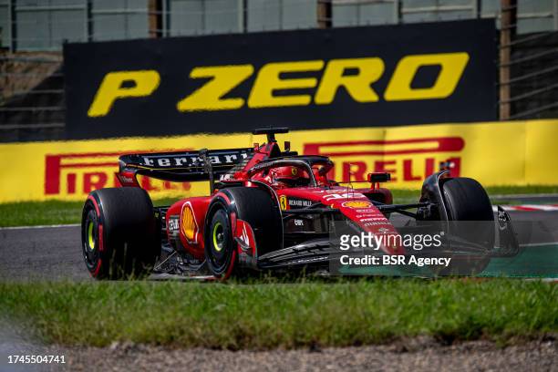 Charles Leclerc, Ferrari SF-23 during qualifying ahead of the F1 Grand Prix of Japan at Suzuka International Racing Course on September 23, 2023 in...