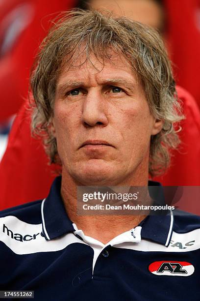 Head Coach / Manager, Gertjan Verbeek looks on during the Johan Cruyff Shield match between AZ Alkmaar and Ajax Amsterdam at the Amsterdam Arena on...