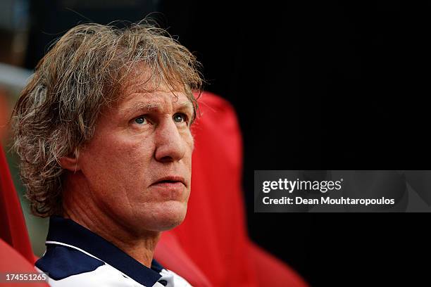 Head Coach / Manager, Gertjan Verbeek looks on during the Johan Cruyff Shield match between AZ Alkmaar and Ajax Amsterdam at the Amsterdam Arena on...