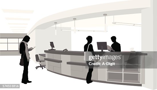 Library Counter High-Res Vector Graphic - Getty Images