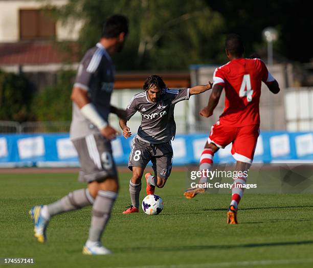 Veli Kavlak of Besiktas in action during the pre-season friendly match between Southampton FC and Besiktas Istanbul at Stadion Villach on July 27,...