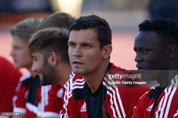 Dejan Lovren and Victor Wanyama of Southampton talking during the pre-season friendly match between Southampton FC and Besiktas Istanbul at Stadion...