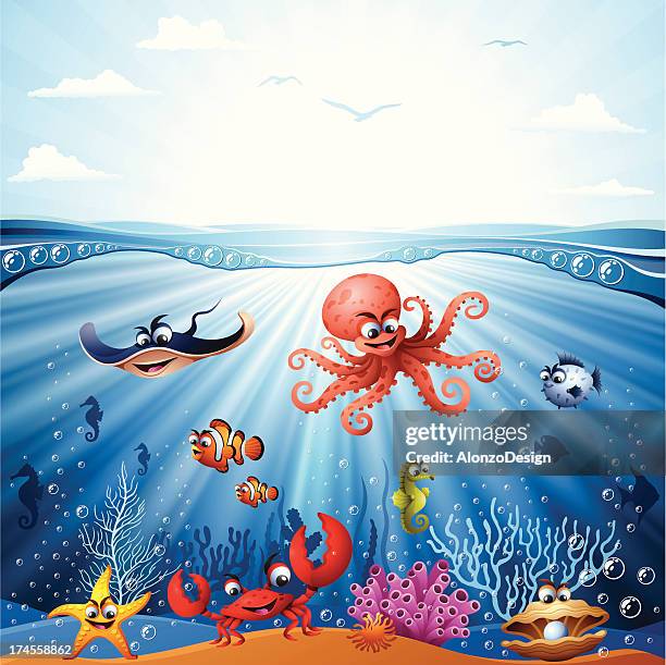 Shell Sea Animated 187 Sea Shell Cartoon High Res Illustrations - Getty Images
