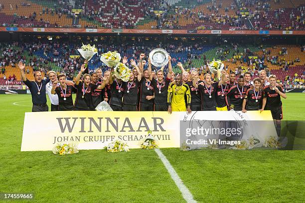 Ajax winner of the Johan Cruijff Schaal XVIII Siem de Jong of Ajax, during the Dutch Super Cup match between AZ Alkmaar and Ajax Amsterdam on July...
