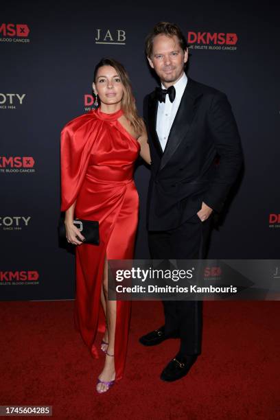 Sara Alviti and Thomas Pierce attend the 17th Annual DKMS Gala at Cipriani Wall Street on October 19, 2023 in New York City.
