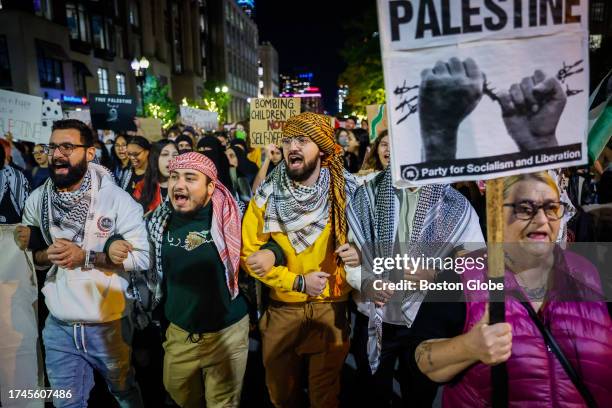 Boston, MA Hundreds walk down the streets of Boston while protesting the siege on Gaza and demanding an end for US funding to Israel. The rally was...