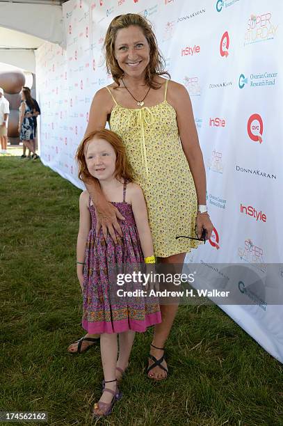 Actress Edie Falco and Macy Falco attend the Ovarian Cancer Research Fund's 16th Annual Super Saturday hosted by Kelly Ripa and Donna Karan at Nova's...