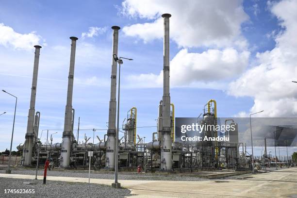 View of Silivri Natural Gas Storage Facility, Turkiye's first gas storage facility put into service in 2007, in Istanbul on October 19, 2023. Turkiye...