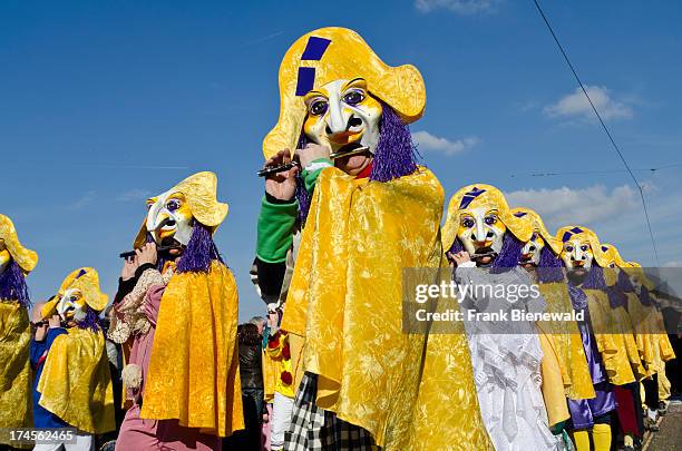 The great procession at "Basler Fasnet" is one of the most spectacular events, lots of fun and joy for everyone..