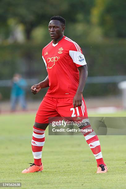 Victor Wanyama of Southampton looks on during the preseason friendly match between Southampton FC and Besiktas Istanbul at Stadion Villach on July...