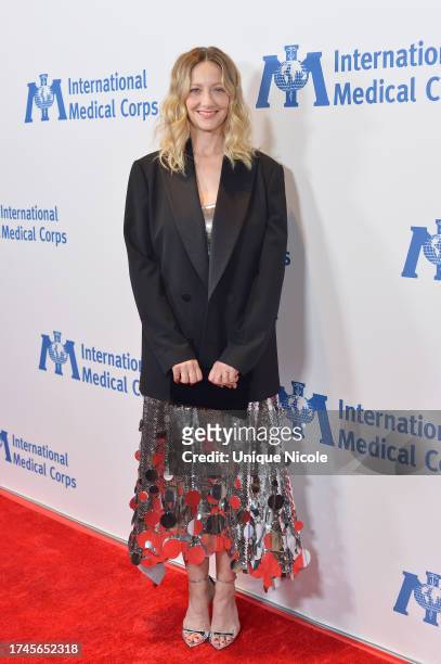 Judy Greer attends the International Medical Corps 2023 Annual Awards Celebration at Beverly Wilshire, A Four Seasons Hotel on October 19, 2023 in...